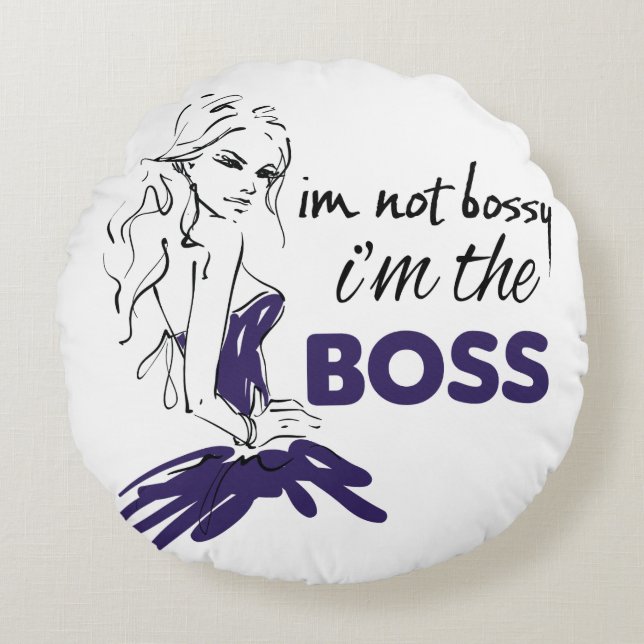 Bossy Rundes Kissen (Vorderseite)