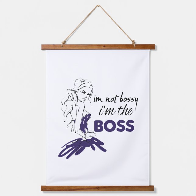 Bossy Wandteppich Mit Holzrahmen (Vorderseite)