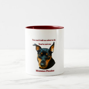 Bossy Zwergpinscher Zweifarbige Tasse