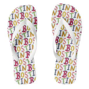 Bostin Black Country Word Drehe Flop Beach Footwea Flip Flops