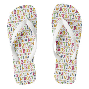Bostin Black Country Word Drehe Flop Beach Footwea Flip Flops