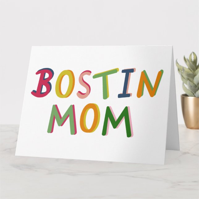 Bostin Mama Schwarzes Land Geburtstag oder Muttert Karte (Kleine Pflanze)