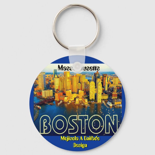 Boston 2, Massachusetts - Individuell Schlüsselanhänger (Vorderseite)