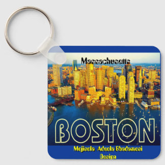 Boston 2, Massachusetts - Zugeschnitten Schlüsselanhänger