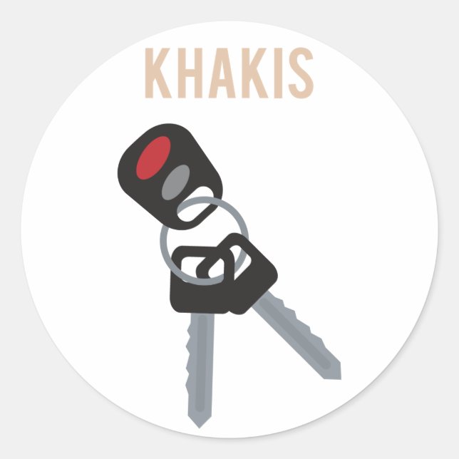 Boston Accent Car Keys Runder Aufkleber (Vorderseite)