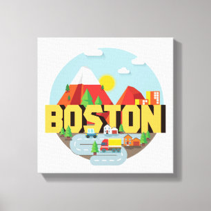 Boston als Ziel Leinwanddruck