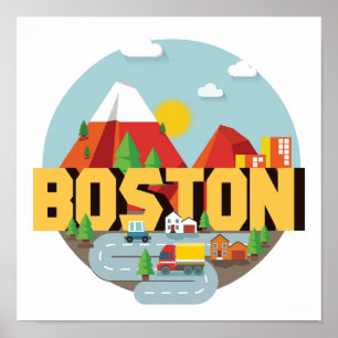 Boston als Ziel Poster