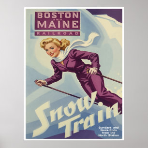 Boston and Maine Snow Train Plakat