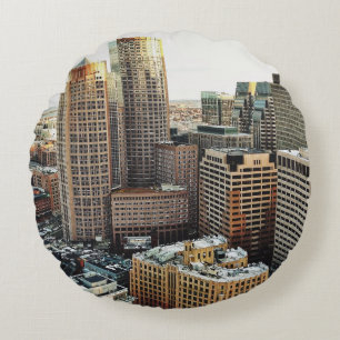 Boston-Ansicht Rundes Kissen