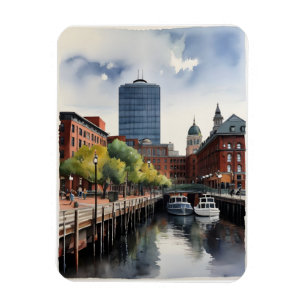 Boston Aquarell Magnet