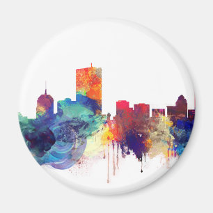 Boston-Aquarell-Skyline Magnet
