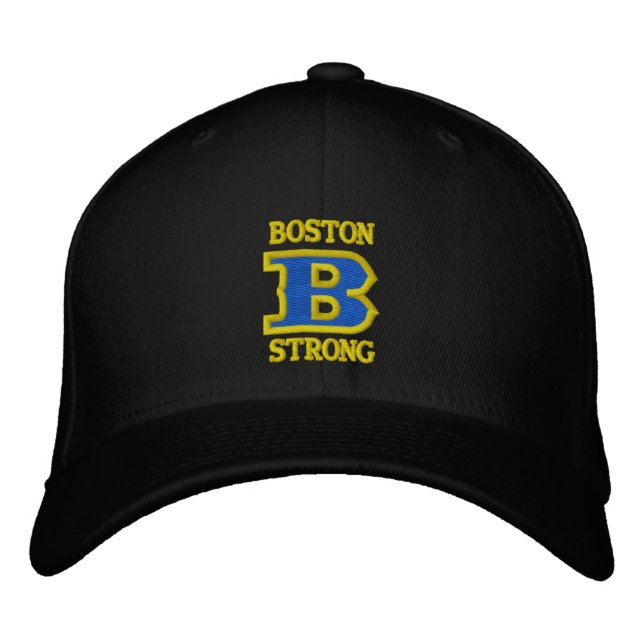 BOSTON B STRONG bestickte Hülle Bestickte Kappe (Vorderseite)