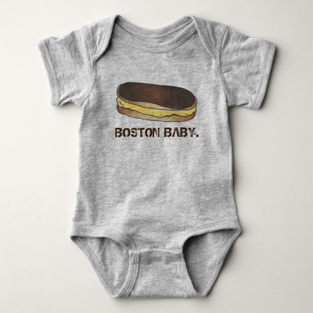 BOSTON BABY Boston Cream Pie Eclair Feinschmecker  Strampler (Vorderseite)