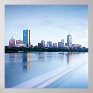 Boston Back Bay über den Charles River Poster
