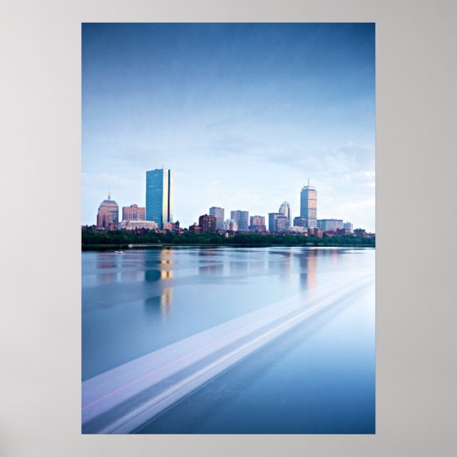 Boston Back Bay über den Charles River Poster (Vorne)