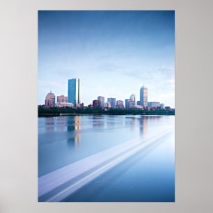 Boston Back Bay über den Charles River Poster