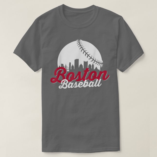 Boston Baseball Ball City Massachusetts Retro Vint T-Shirt (Design vorne)