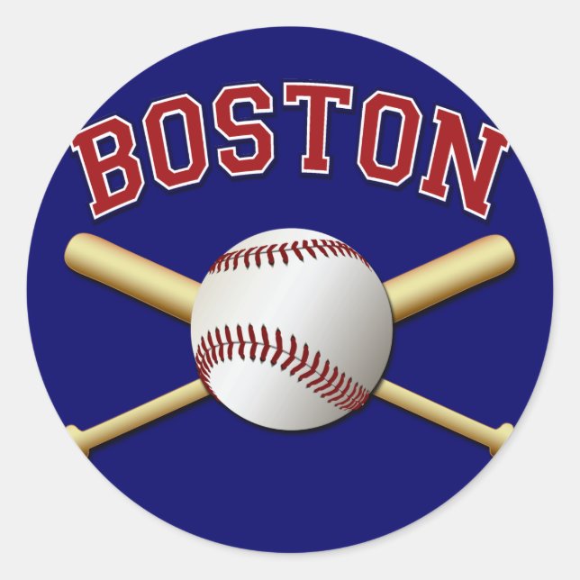 BOSTON BASEBALL RUNDER AUFKLEBER (Vorderseite)