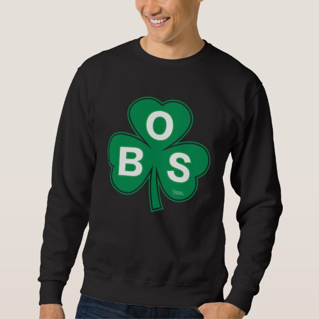 Boston Basketball Shamrock B O S Sweatshirt (Vorderseite)