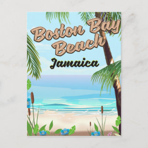 Boston Bay Beach, Jamaika Postkarte
