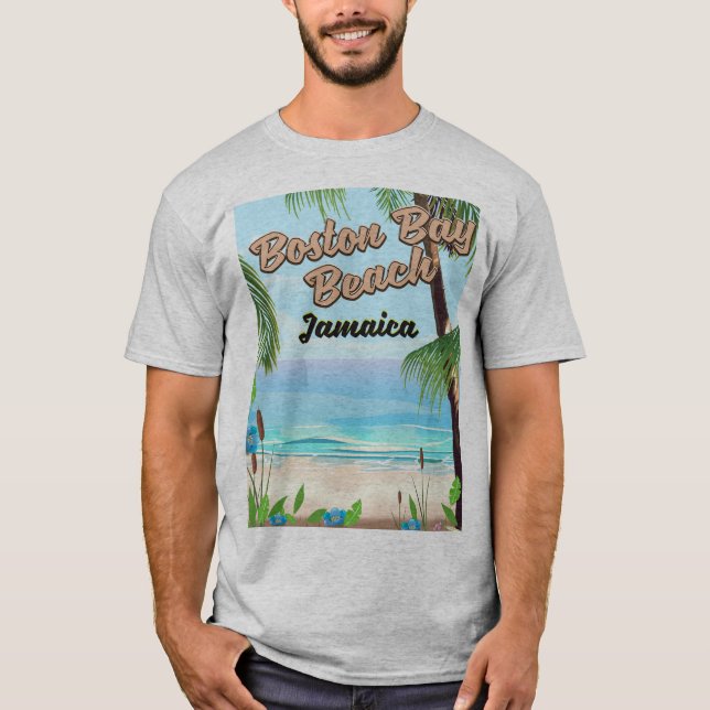 Boston Bay Beach, Jamaika T-Shirt (Vorderseite)