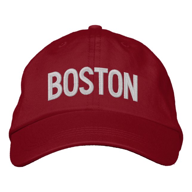 Boston Bestickte Baseballkappe (Vorderseite)