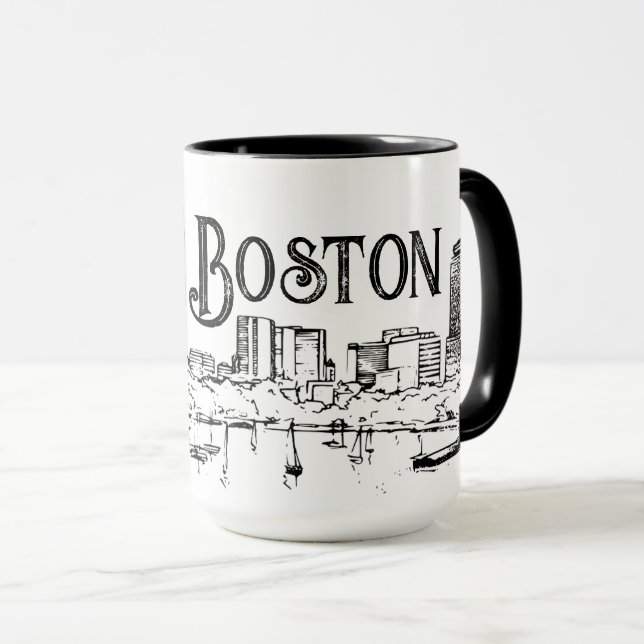 Boston Black and White Tasse (VorderseiteRechts)
