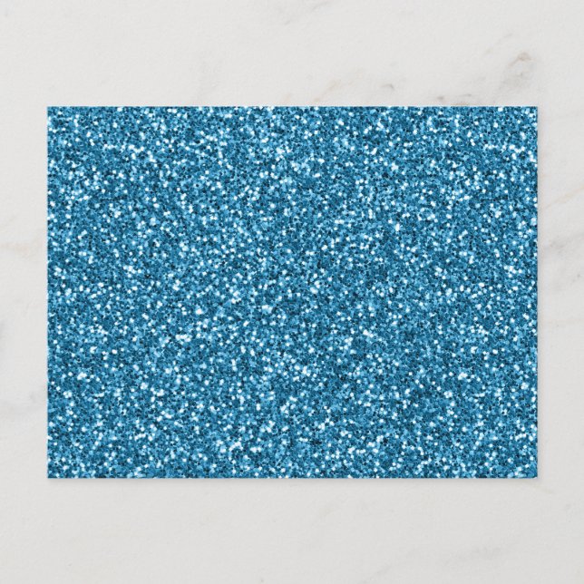 Boston Blau Glitter Postkarte (Vorderseite)
