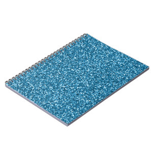 Boston Blue Glitzer Notizblock