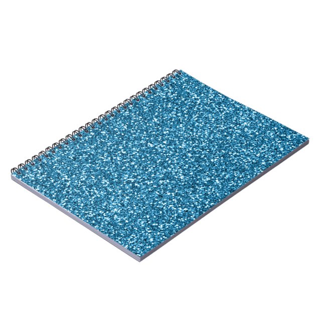 Boston Blue Glitzer Notizblock (Linke Seite)