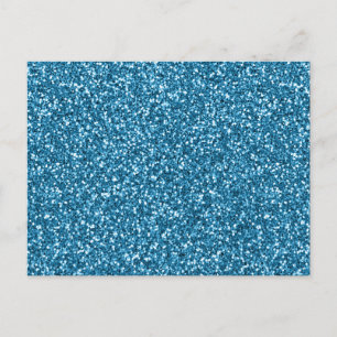 Boston Blue Glitzer Postkarte