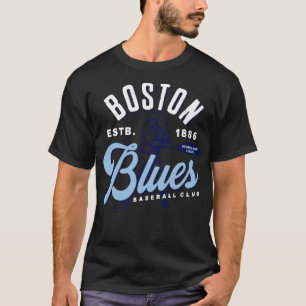 Boston Blues Baseball T-Shirt