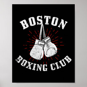 Boston Boxing Club Unbehagen Boxhandschuhe Vintag Poster