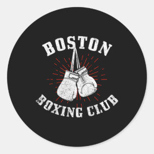 Boston Boxing Club Unbehagen Boxhandschuhe Vintag Runder Aufkleber