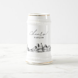Boston Brautparty Geschenk Personalisiert Bierglas