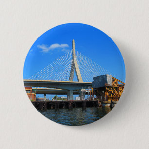 Boston-Brücken-Foto auf Geschenken Button