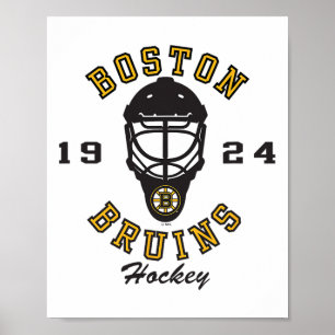 Boston Bruins Hockeymaske Grau Offiziell Lizenzier Poster
