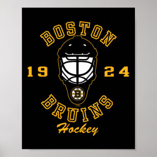 Boston Bruins Hockeymaske Schwarz Offiziell Lizenz Poster
