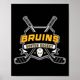 Boston Bruins Hockeyschläger Schwarz Offiziell Liz Poster