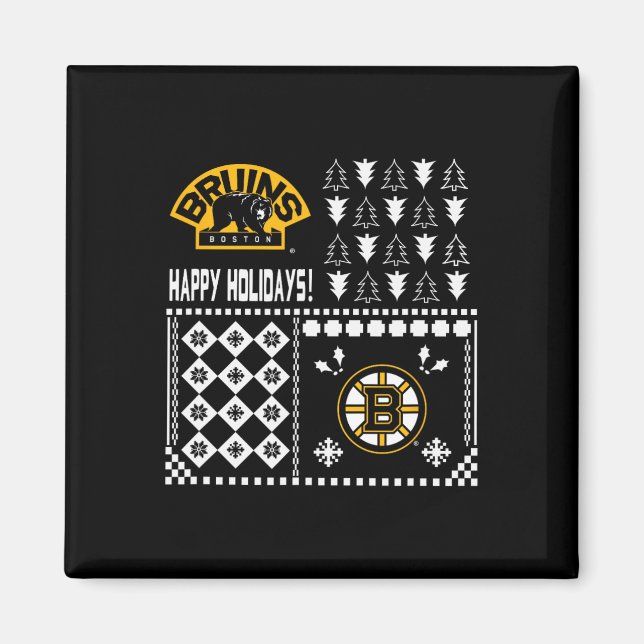 Boston Bruins Ugly Christmas Holiday Sweater Magnet (Vorne)