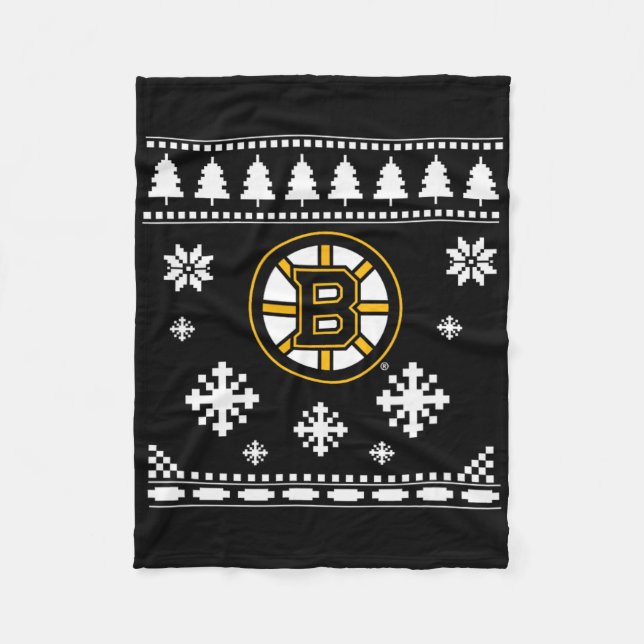 Boston Bruins Ugly Christmas Sweater Holidaze Fleecedecke (Vorderseite)