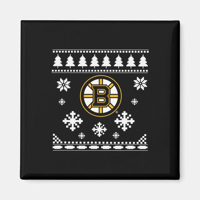 Boston Bruins Ugly Christmas Sweater Holidaze Magnet (Vorne)