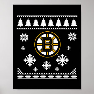 Boston Bruins Ugly Christmas Sweater Holidaze Poster