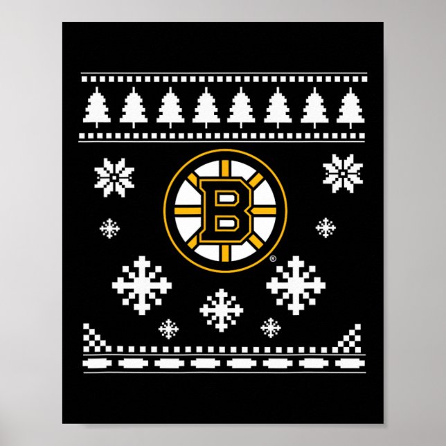 Boston Bruins Ugly Christmas Sweater Holidaze Poster (Vorne)