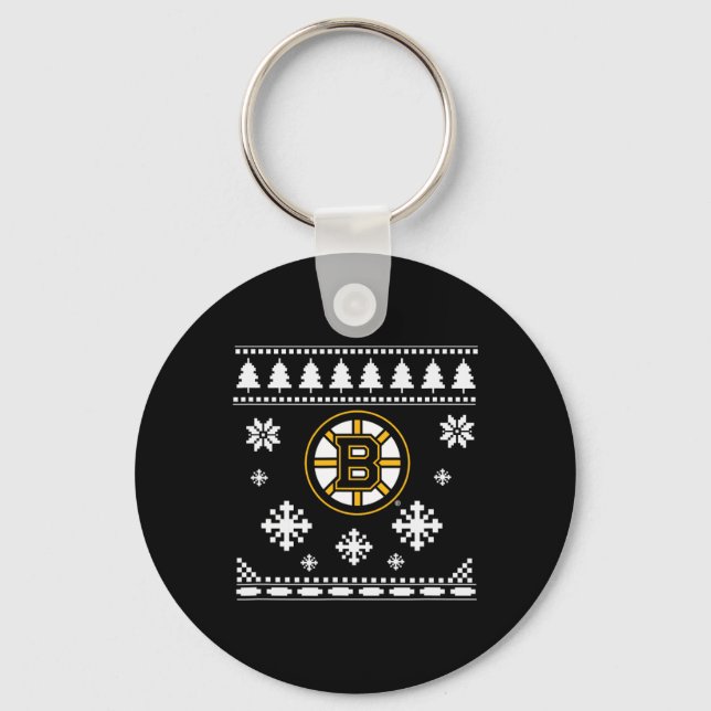 Boston Bruins Ugly Christmas Sweater Holidaze Schlüsselanhänger (Vorderseite)
