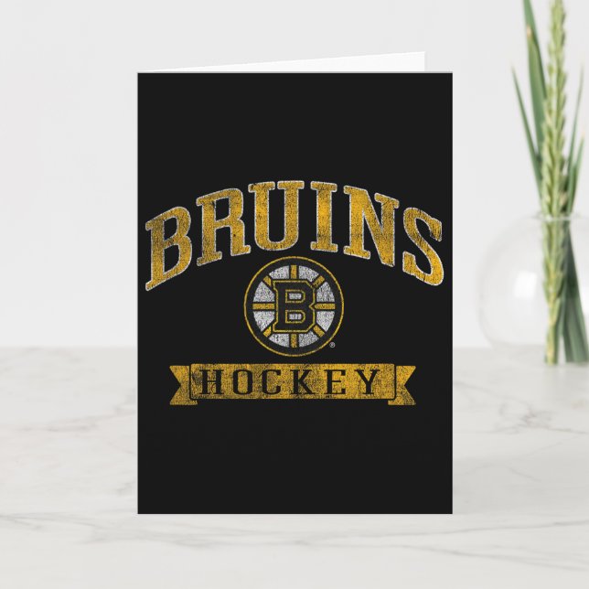 Boston Bruins Vintage Hockey Dark Heather  Karte (Vorderseite)