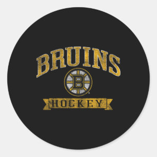 Boston Bruins Vintage-Hockey Dark Heather Runder Aufkleber