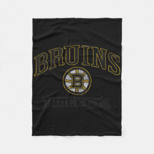 Boston Bruins Vintage-Hockey Grau Offiziell Lizenz Fleecedecke