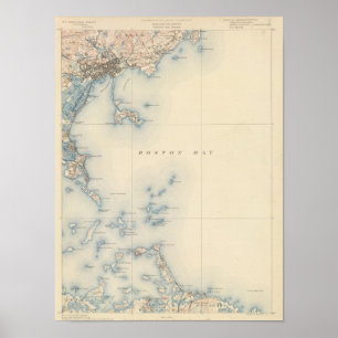 Boston-Bucht, Massachusetts Poster