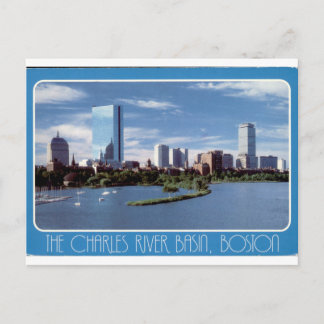 Boston Charles River Basin Altstadt-Skyline-Blick Postkarte
